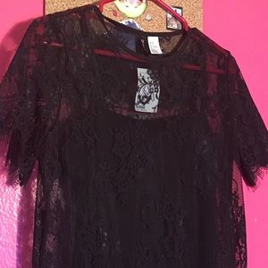 Black Floral Lace Dress